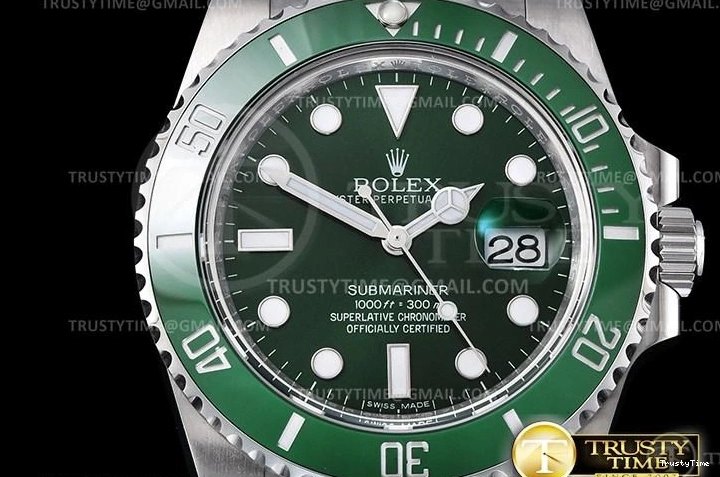 1002 Contemporary ROLSUB0280A – Submariner 116610LV 904L SS SS Green ARF V3 SH 1033